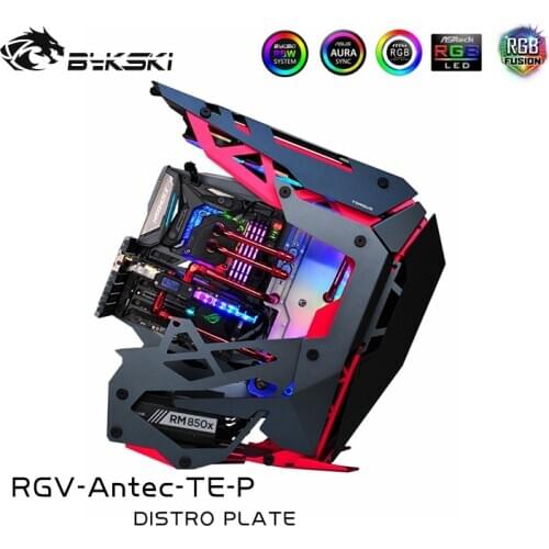 Bykski RGV-Antec-TE-P, Distro Plate Water Cooling Kit For Antec Torque Case Waterway Board CPU GPU Block Double 360 Radiator