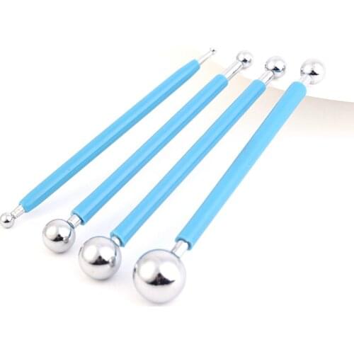 Art Dotting Tools Painting Kit for Clay Pottery Ceramics Doll Fondant Modeling Paper Flowers Embossing Pattern r20