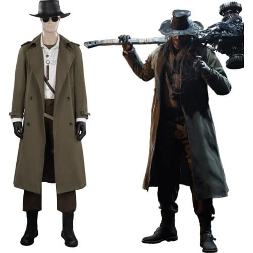 Resident Village Karl Heisenberg Cosplay Costume Adult Trench Coat Uniform Suit Halloween Carnival Outfits