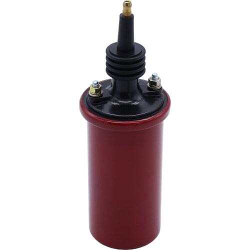 Red 8223 Blaster 3 Oil Filled Coil Ignition Coil Round without Label HEI-style Boot 45,000 Volts High Vibration