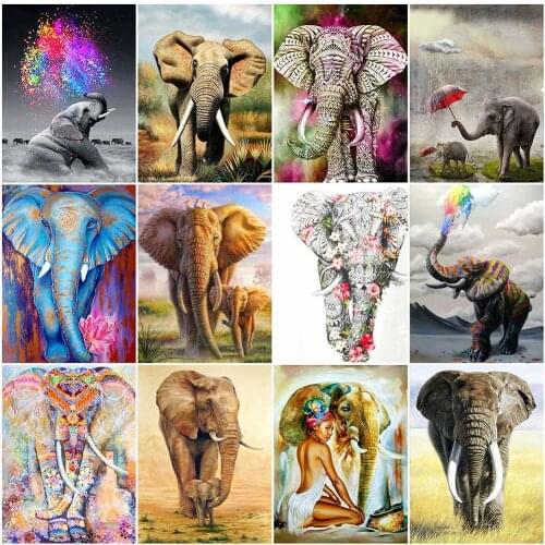 Colorful Elephant 5d Diamond Painting Full Drill Animal New Arrival Diamond Embroidery Elephant Decorations For Home
