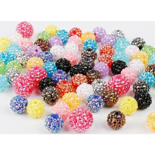 10pcs 12mm Round Rhinestone Beads Loose Beads For Jewelry Making Findings Necklace Bracelet Earrings Findings
