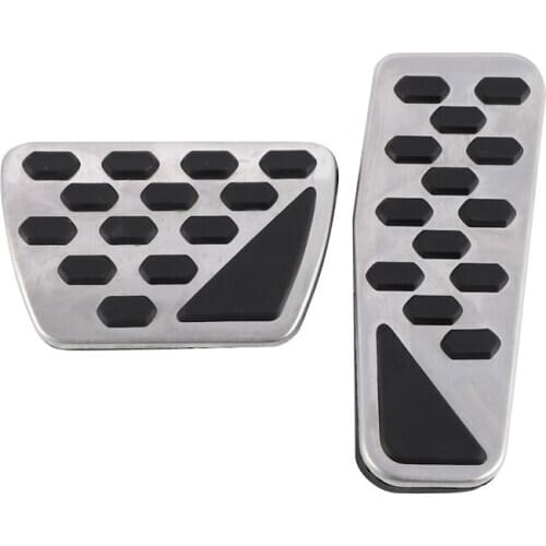 Gas And Brake Pedal Cover Auto Stainless Steel Foot Pedal Pad Kit For 2018-2019 Jeep Wrangler Jl Models, 2 Pcs