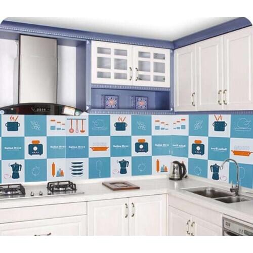 Kitchen Stove High Temperature Sticker 4PCS/Lot Waterproof Tile Stickers Home Decoration Accessories Self-adhesive Wall Stickers