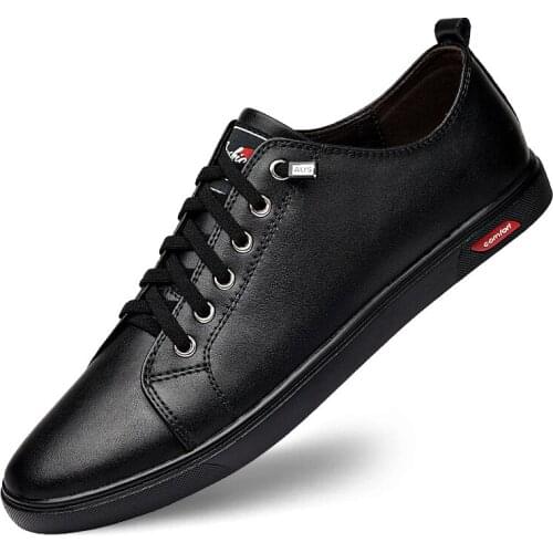 Fashion Minimalist Leisure Business Shoes Classic Leather Casual Shoes Soft Breathable Daily Footwear Driving Shoes Sneakers