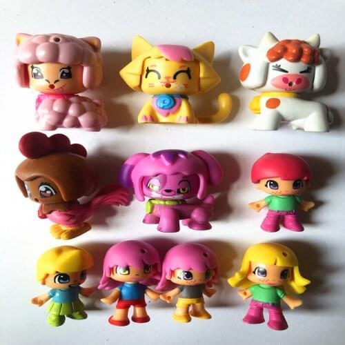 Random Send 5/10pcs MINIS Spanish Pinypon Building Block Dolls Toys Boy Girl Figurine Pink Yellow Orange Lot