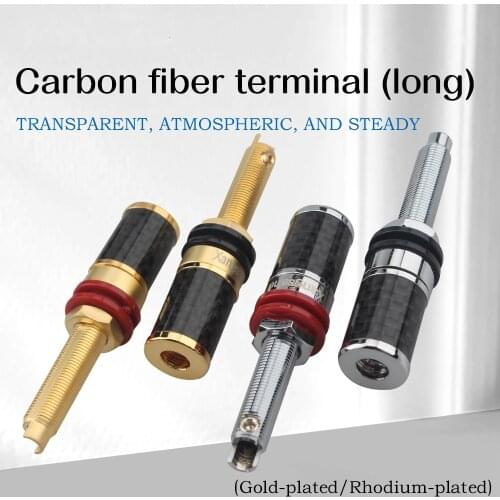 New Red Copper Binding Post Gold / Rhodium-plated Terminal Banana Plug Jack Internal Line Interface