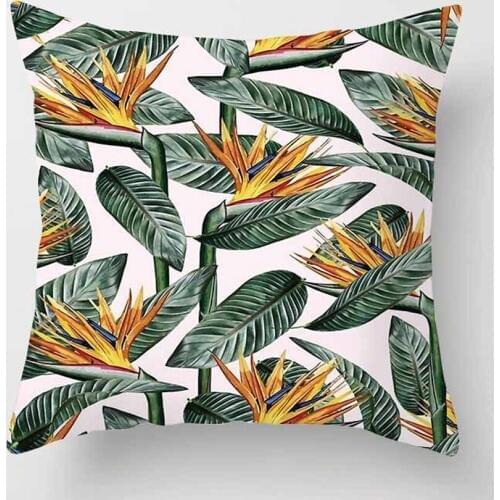 Newest Leaf Cotton Linen Home Textile Throw Pillow Case Size 45cmx45cm