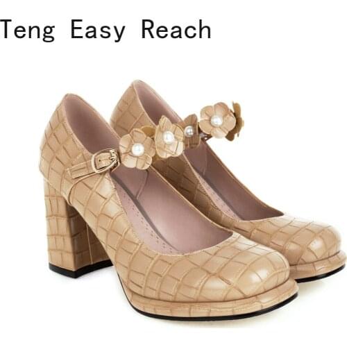 New fashion Plaid Shoes Woman Heels Platfrom High Heels Pumps Spring Summer Night Club Dancing Women Shoes apricot black red