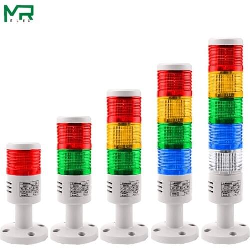 New multifunctional rotary industrial signal tower warning light alarm device 12V 24 V 110 V 220 v 1 ~ 5 optional