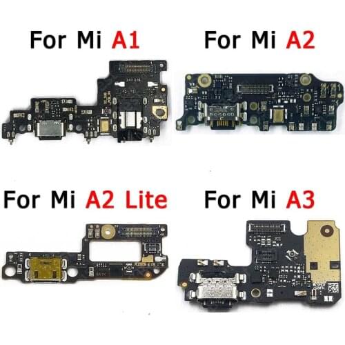 Original Charging Port For Xiaomi Mi A3 A2 Lite A1 5X 6X Charge Board Usb Connector Ribbon Socket Flex Replacement Spare Parts