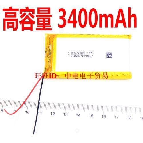 Polymer lithium battery 704069/704070 3.7V 3400mAh with protective panel A full capacity
