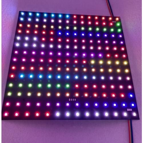 SK9822A/APA102C P20mm addressable full color RGB indoor LED Display unit panel,rigid,14*14pixels,280mm*280mm;Aluminum plate