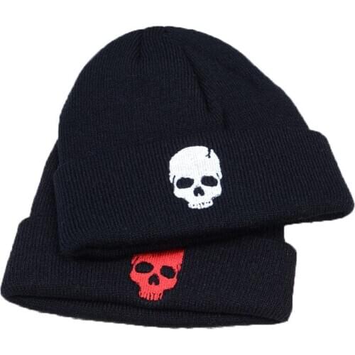 Skull Embroidery Hip Hop Cap Hat Spring Women Winter Beanies Men Dad Hats Lady Hats Snowboard Caps Skullies Warm Knitted Ski Cap