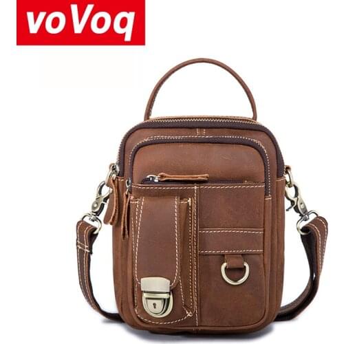 Casual Men Shoulder Bag Vintage Crossbody Bags High Quality Male Bag Genuine Leather Handbag Capacity Men Messenger BagsTote Bag