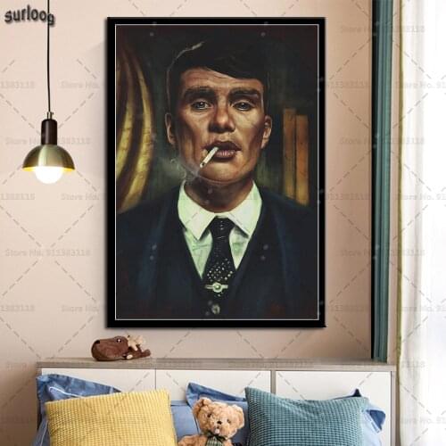 Thomas Shelby Cillian Murphy Peaky Blinders Poster Prints Wall Canvas Painting Posters Picture for Living Room Home Decoration