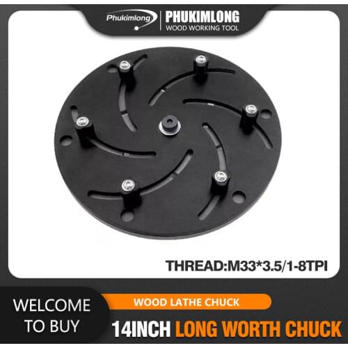 Woodiy 14" / 350mm Wood Turning Lathe Chuck Bowl Making Clamping Protecting Chuck Woodworking Machine Tool Accessories