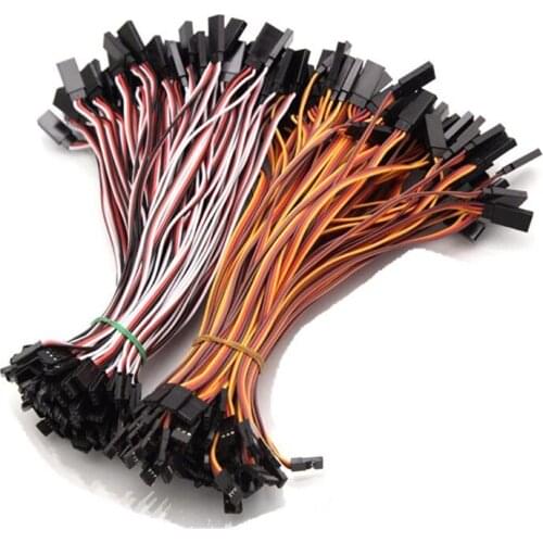 10PCS 26AWG Male To Female Servo Extension Lead Wire Cable 30Core 100mm 150mm 200mm 300mm 500mm for Futaba JR Plug DIY Parts