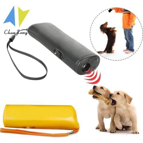 Dog Repeller Ultrasonic Anti Barking Device for Dog Training Repeller for Cat Pet 3 in 1 LED Ultrasonic Dog Stop Barking Trainer