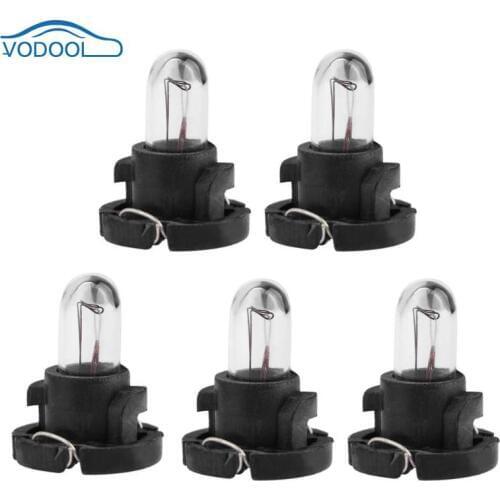 VODOOL 5pcs T4 12V Car Interior Instrument Light Bulbs Auto Dashboard Lamps For Mazda Mitsubishi Audi Honda Toyota Nissan