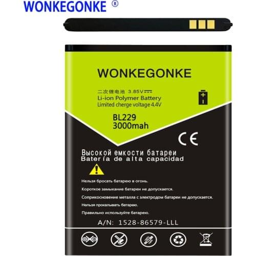 WONKEGONKE BL229 Battery For lenovo A8 A806 A808T Batteries Bateria