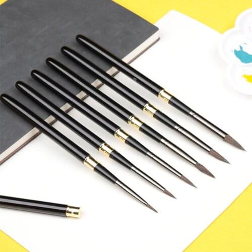 1PCS Artistic Art Squirrel Hair Paint Brush High Quality Painting Brushes Detachable Watercolor Brush for Drawing Art Supplies