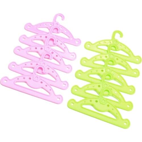 High Quality 10 PCS Plastic Clothes Hangers Doll Accessory For 18 Inch Doll