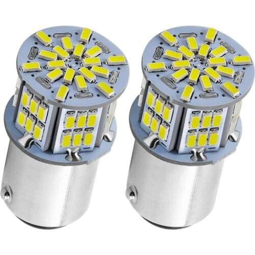 1157 LED Bulb White 54SMD 1080 Lumens, 7528 2357 2057 LED Light Bulbs for Brake Tail Running Parking Backup Light