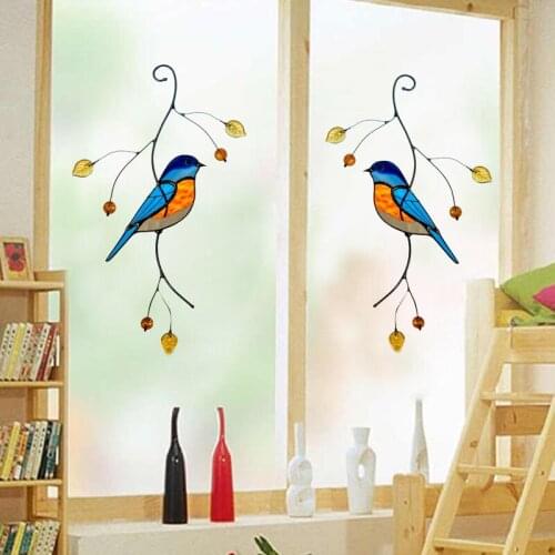 2021 Bird Wallpaper Wall Sticker Indoor Home Decoration Sticker Cartoon Pattern For Decorate Living Rooms Rooms Walls Windows