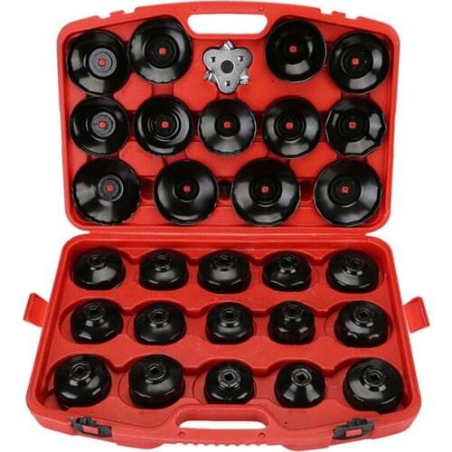 30pc Oil Filter Removal Wrench Caps Fluted Cups Socket Remover Automotive Universal Auto Car Tool Kit For Ford BMW AUDI SK1506