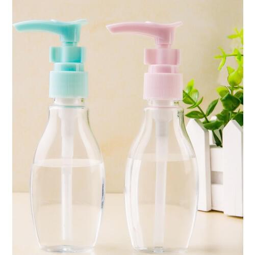 60ml Spray Clear Bottle for Lotion Shampoo Portable Travel Refillable Bottle Make up Container 12pcs/lot P197