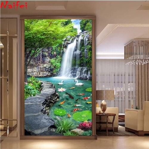 Full Diamant Embroidery Scenic Waterfall 5D DIY Diamond Painting Landscape Lake Cross Stitch Home Decor Handicraft Art Gift