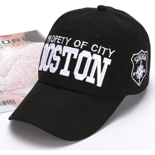 [YARBUU] New fashion brand cotton baseball cap Letter BOSTON embroidery Snapback Caps For Man and women Hip Hop Bone Hats