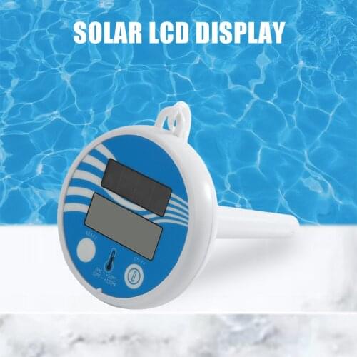 Solar Powered Digital Thermometer Swimming Floating Pool Accurate Water Temperature Gauge Pool Water Temperature Measuring Tool