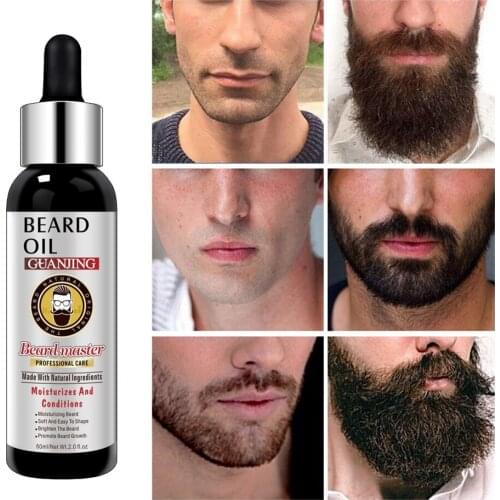 60ML Beard Growth Essential Oil Natural Beard Growth Oil Hair Loss Products For Men Beard Care Hair Growth Nourishing Beard Care