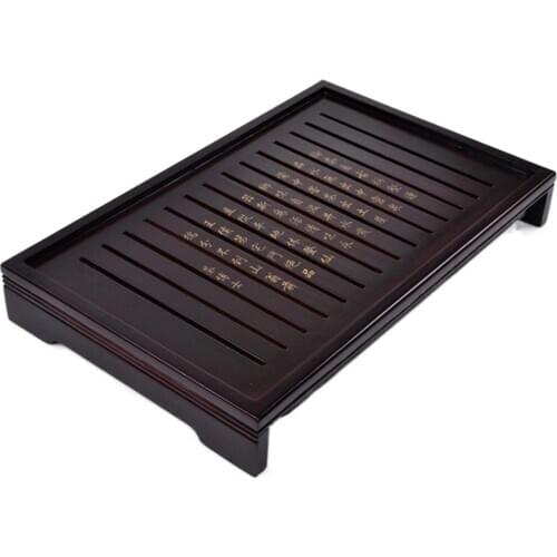 Hot Sale Kung Fu Tea Set Natural Solid Wooden Tea Tray Rectangular Wood Traditional Puer Tea Tray Big Size WF