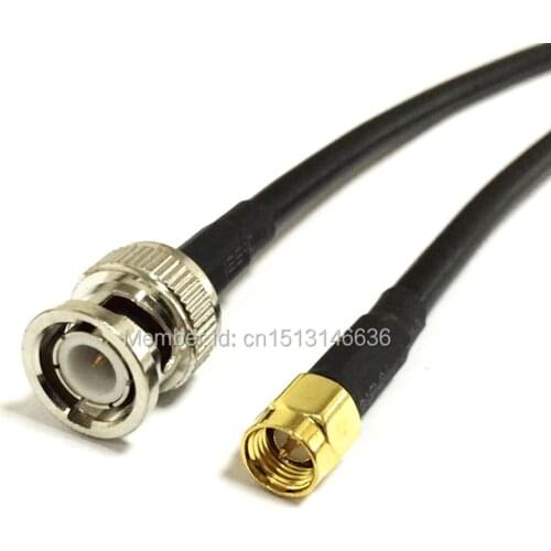 New Modem Coaxial Cable SMA Male Plug Switch BNC Male Plug Connector RG58 Cable Pigtail 50CM 20" Adapter