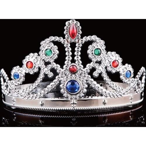 King Queen Headdress Crown Birthday Cosplay Adjustable Festival Makeup Dancing Party Supplies SANA889