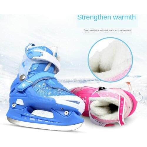 Hot Selling Childrens Skate Shoes Adjustable Skate Shoes Beginner Ice Hockey Knife Figure Stainless Steel Skate Skates