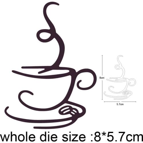 Christmas tea coffee cup Metal Cutting Dies Scrapbooking Mold Stencil Die Cuts Card Making DIY Craft Embossing New Dies For 2020