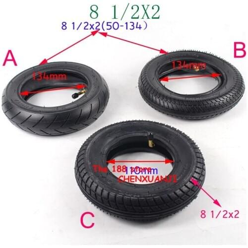 Lightning shipping 3 types of tire 8 1/2x2(50-134) Baby carriage Wheelbarrow Electric scooter tyre and inner tube