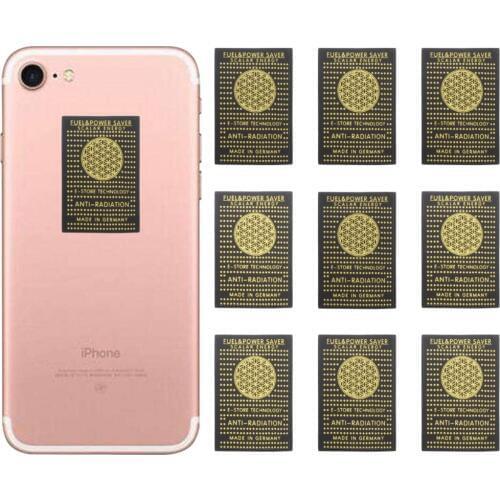 10pcs 3500CC Energy Fuel Saver Sticker Health Anti Radiation Stickers for Mobile Phone Sticker Free Shipping
