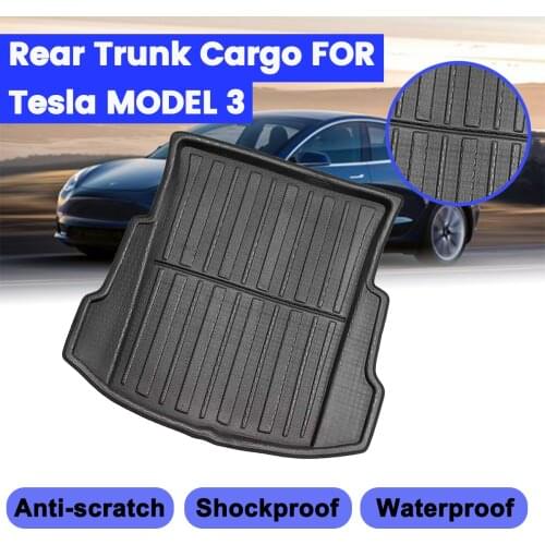 Floor Mat For Tesla Model 3 Rear Trunk Cover Matt Mat Floor Carpet Mud Non-slip Anti Dust Waterproof Car Cargo Liner Boot Tray