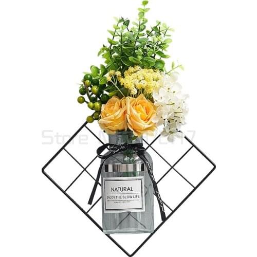 Wall simulation plant wall vase wall green plant clothing store hotel wall flower decoration flower