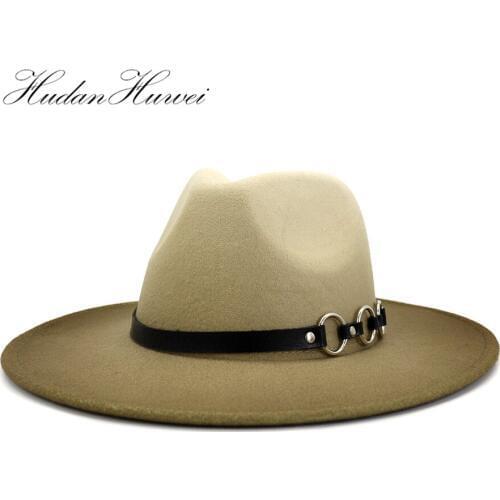 New Style Classic Cotton Church Jazz Fedora Hat Autumn and Winter Men and Women New Jazz Paint Woolen Hat