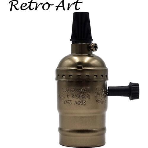 Factory Wholesale Loft Vintage Retro Edison lamp Socket Holder Metal Lampholder E27 E26