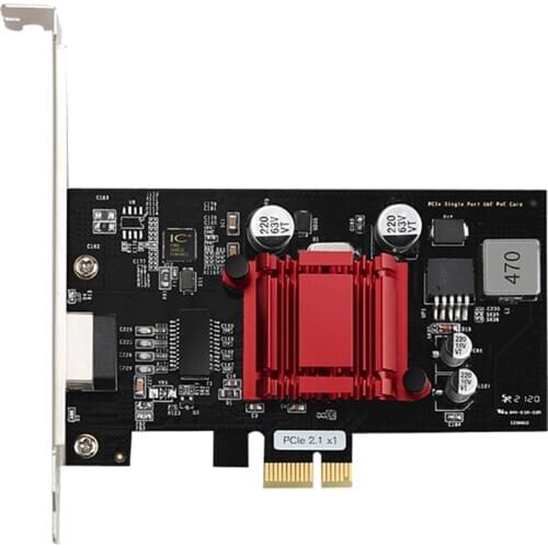 DIEWU POE PCI-E Network Card POE 10/100/1000M Gigabit Ethernet Converter Network LAN Adapter for POE Camera Visual Capture Card