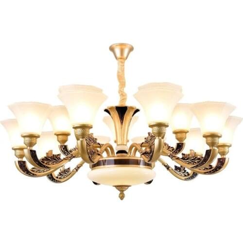 Cottag pastoral Design Led Chandelier Pendant Hanging Lamp Crystal Loft E27 Chandelier Lighting For Living Room Lustres MJ1123