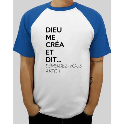 Drole Humour Femme Dieu Me CrEa Standard Unisex T-Shirt summer shubuzhi brand top tees drop shipping