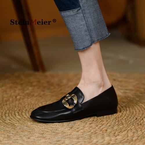 Women Flat 2021 Genuine Leather Sneakers Round Toe Slip on Oxford Loafers Flats Platform Brogues Ladies Summer Gladiator Shoes